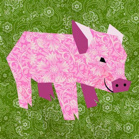 Pig Paper Pieced Block By Cyrille Craftsy