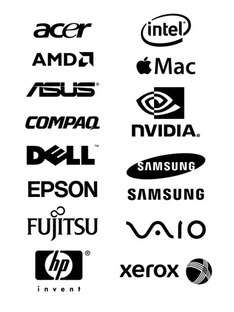 Free Logo Vector Brands Acer Intel Amd Apple Mac Asus Compaq
