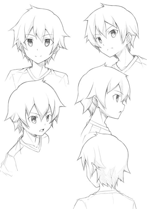 Male Anime Face Drawing Reference And Sketches For Artists