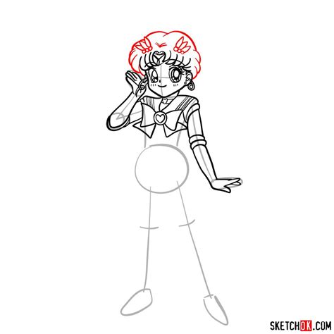 How To Draw Sailor Chibi Moon Step By Step Sketchok Easy Drawing Guides