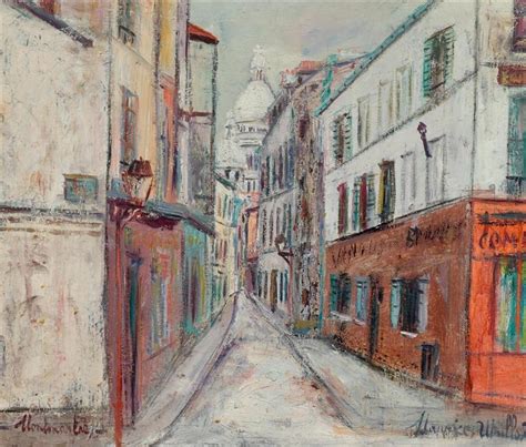 Maurice Utrillo Rue Saint Rustique Montmartre Circa 1948 Mutualart