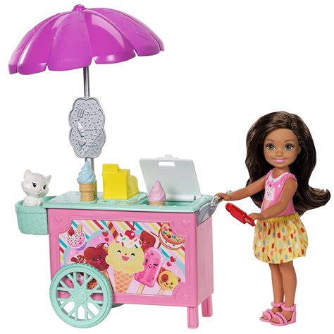 Buy Barbie Club Chelsea Ice Cream Cart Doll And Playset Girls Toy Fun