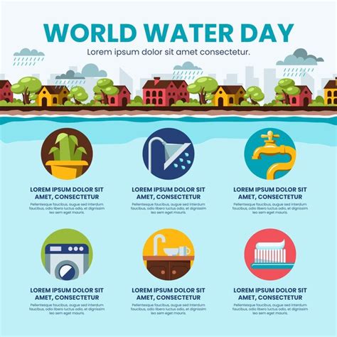 Free Vector World Water Day Infographic
