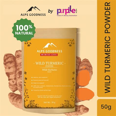 Buy Alps Goodness Powder Wild Turmeric 50 Gm Online Purplle