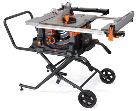 Wen 15a 10 Inch Jobsite Table Saw With Rolling Stand