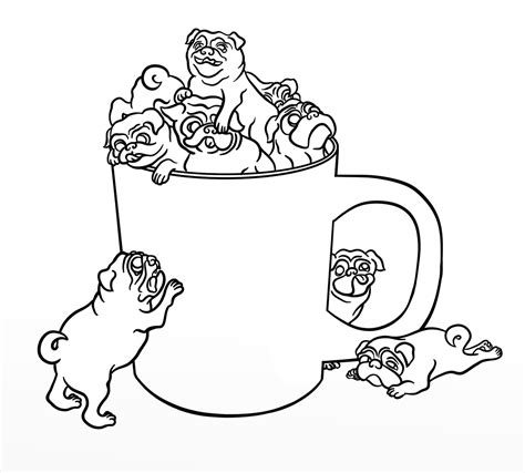 Pug Coloring Pages To Print At Getdrawings Free Download