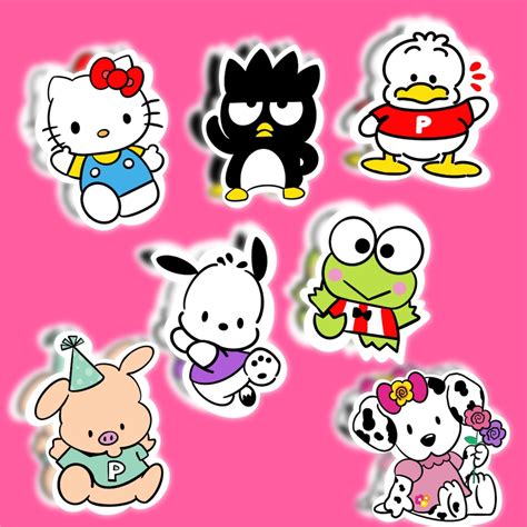 sanrio inspire hello kitty and friends stickers kerroppi badtz maru pekkle pochacco sanrio