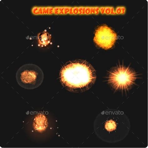 Game Explosions Vol3 Frame By Frame Animation Pixel Art Games
