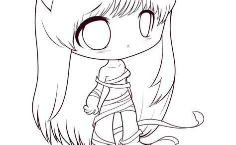 Drawing Anime Chibi Girl Template