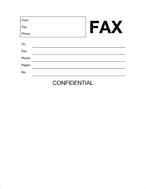 Fax Cover Sheet Template Word Printable Online Cover Letter Library