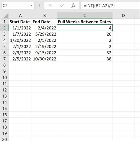 Increíble truco para calcular las semanas entre fechas en Excel en segundos