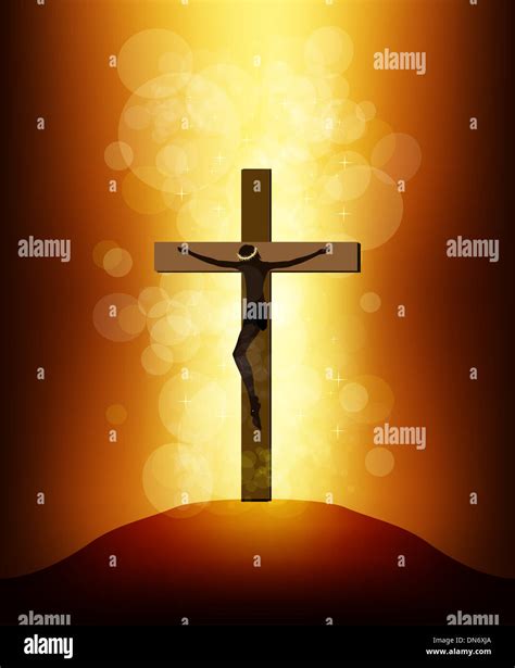 Jesus Christ On A Background Of The Sun Stock Photo Alamy