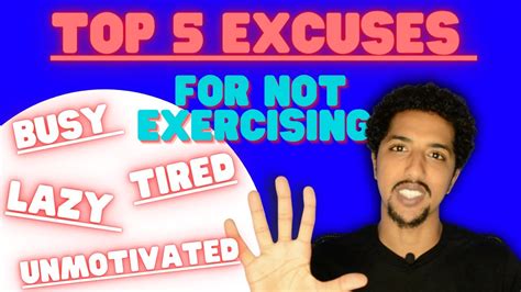 Top 5 Reasons Excuses Why You Are Not Exercising Youtube