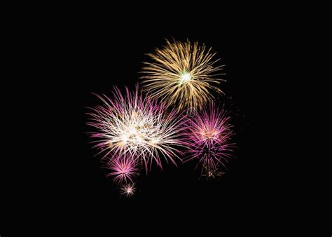 Colorful Fireworks Explosion In Festive Celebration Stock Photo Image