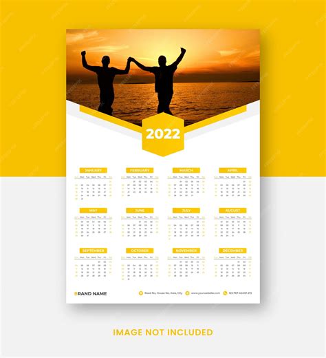 Premium Vector 2021 Wall Modern Print Wall Calendar Template Premium