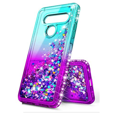 For Lg G8 Thinq Phone Case Dynamic Liquid Quicksand Bling Cute Sequin