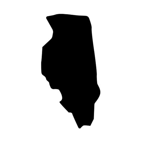 Illinois Silhouette Map Vector Dad
