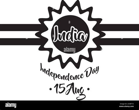 India Independence Day Celebration With Lace Silhouette Style Vector