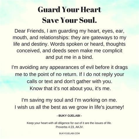 Guard Your Heart Save Your Soul Buky Ojelabi Guard Your Heart