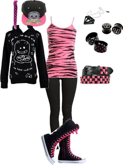 Scene Style By Foreverbroken Liked On Polyvore I Want The Tank Belt