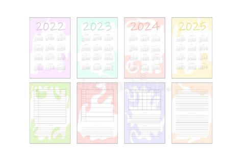2022 2023 2024 2025 Calendar And Daily Weekly Monthly Planner To Do