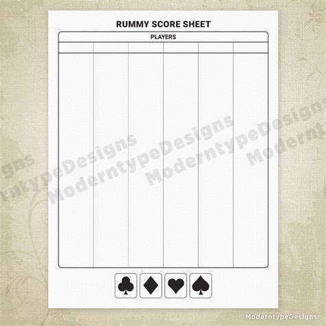 Printable Gin Rummy Rules