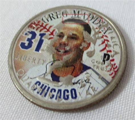 Greg Maddux 31 Chicago 2003 Illinois Statehood Coin Commemorative Quarter