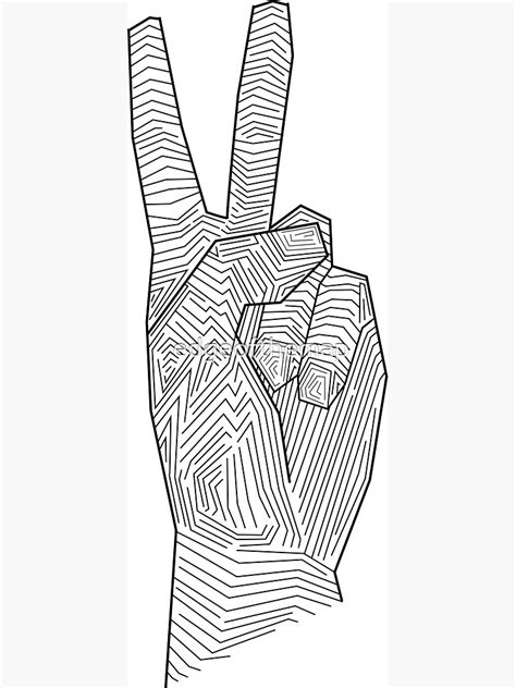 Peace Out Line Art Photographic Print By Edgeofthemap Redbubble