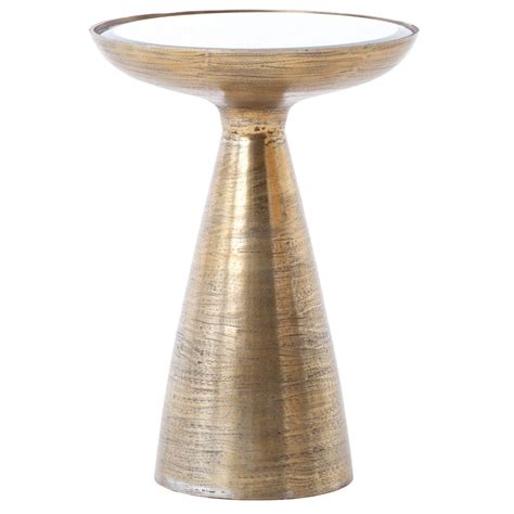 Get the best deals on pedestal table. Marlow Mod Pedestal Table, Brushed Brass | End tables ...