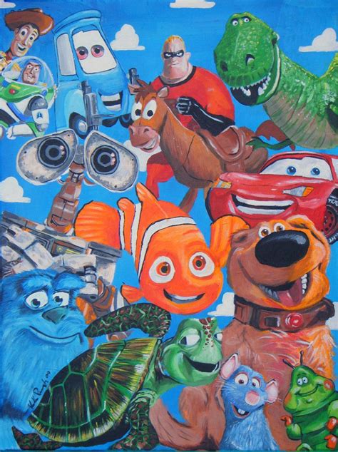Pixar Mural Disney Drawings Disney Art Disney Fan Art