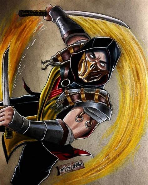 Scorpion Mortal Kombat X Para Dibujar Find Gallery