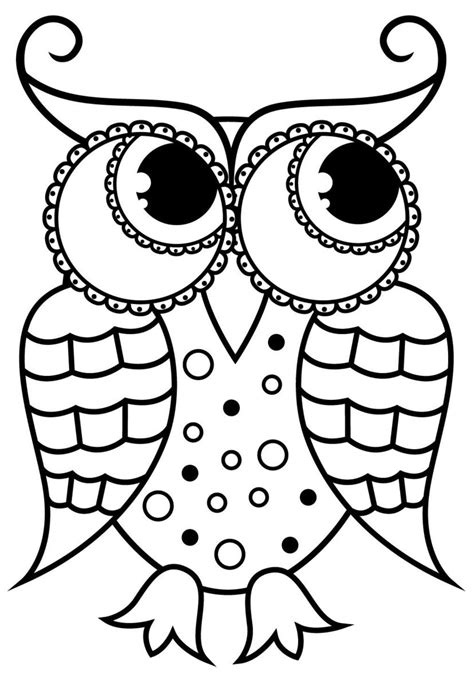 Large Print Owls Pdf Coloring Book For Beginners Seniors