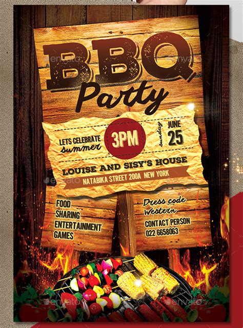 Bbq Party Invitation Templates Free And Premium Downloads