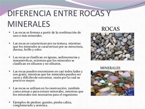 Cómo Se Diferencian Los Minerales De Las Rocas Cual Es La Diferencia