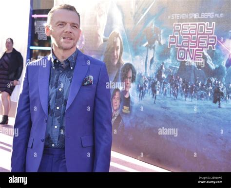 Simon Pegg Arrives At The Ready Player One Los Angeles Premiere Held