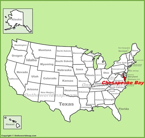 Chesapeake Bay Location On The Us Map