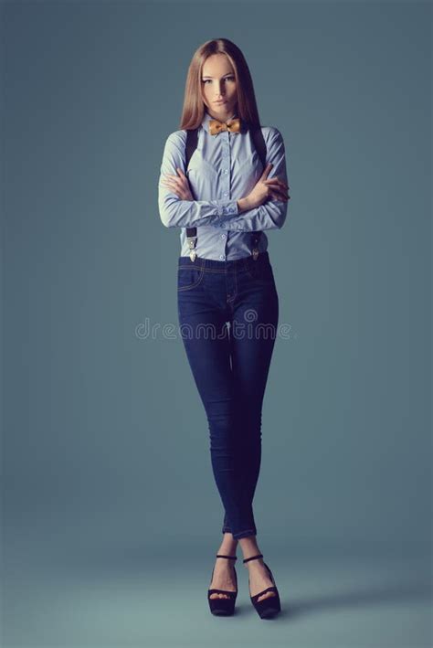 Tall And Slender Stock Photo Image Of Female Braces
