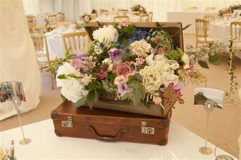 Vintage Suitcase Hire Vintage Wedding Flowers Centerpieces Flower