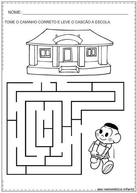 Matemática Infantil Atividades Com Labirintos Para Educação Infantil