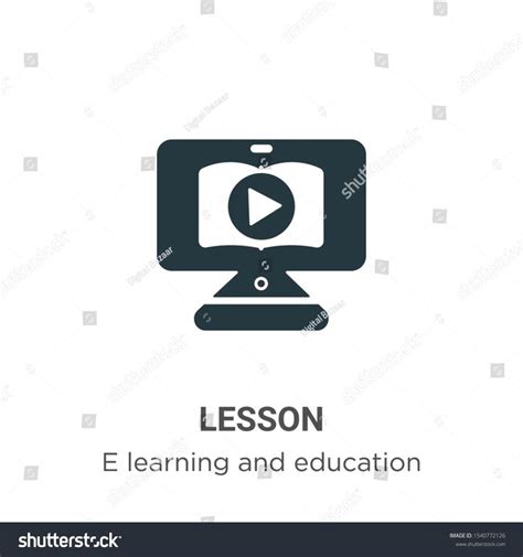 Lesson Vector Icon On White Background Flat Vector Lesson Icon Symbol
