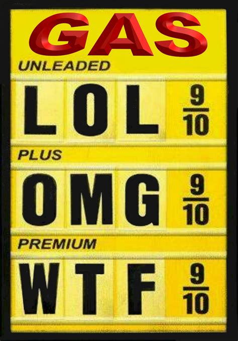 Ladies and gents, please meet the internet's beloved wallingford sign at one seattle propane gas station. Magnet HUMOR Funny Sign Gas Prices LOL OMG WTF Yellow ...