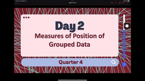 Measures Of Position Of Grouped Data Quartile Decile And Percentile