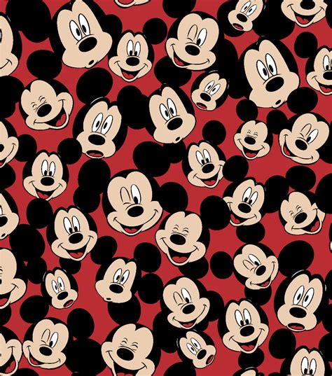 Disney Mickey Mouse Fleece Fabric 59 Tossed Mickey Heads Joann