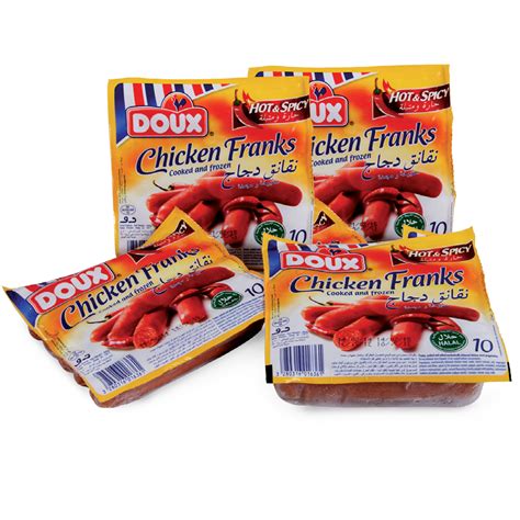 Doux Chicken Franks 400g X 4pcs Online At Best Price Frozen Sausages