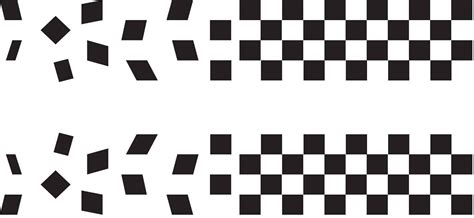 2 X Chequered Flag Vinyl Stickers Graphics Car Side Decals Racing Stripes Large