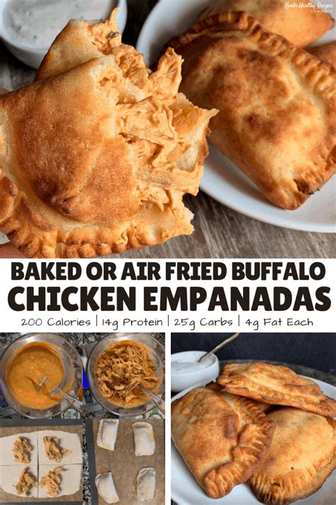 Baked Buffalo Chicken Empanadas With Low Calorie Ranch Dip