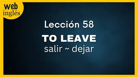 Passado Do Verbo Leave