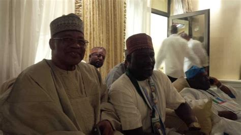 Buhari And Other Apc Leaders Meet Ibb In His Hilltop Residence In Minna