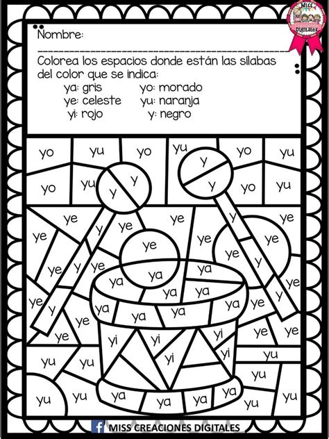 Aprendo Silabas Coloreando Pdf Alphabet Activities Preschool