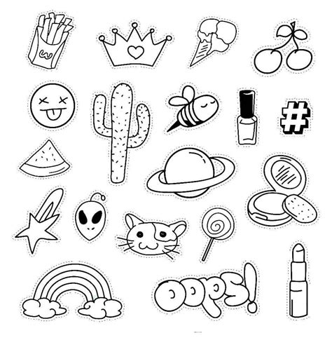 Printable Stickers Black And White